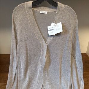 NWT Brunello Cucinelli Women’s Cotton Knit Poncho Cardigan Sweater XL $985